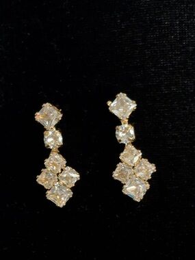 Gold-Tone Cubic Zirconia Drop Earrings